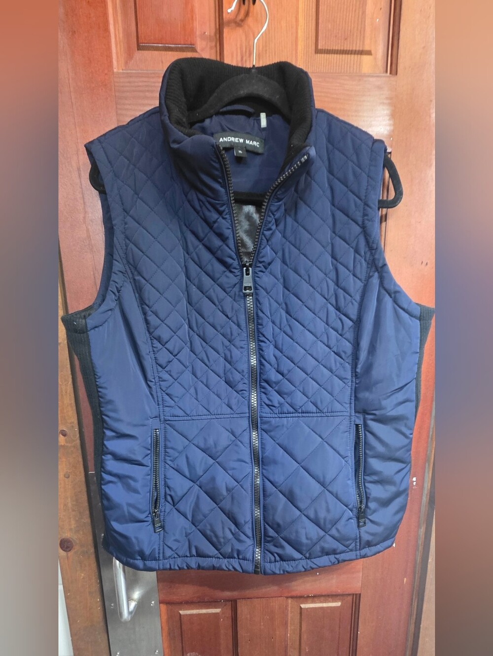 Womans Quilted Navy Vest Jacket - Unbranded